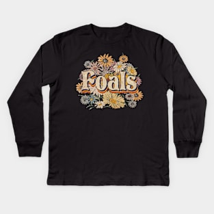 Personalized Foals Name Birthday Cab 70s 80s 90s Styles Kids Long Sleeve T-Shirt